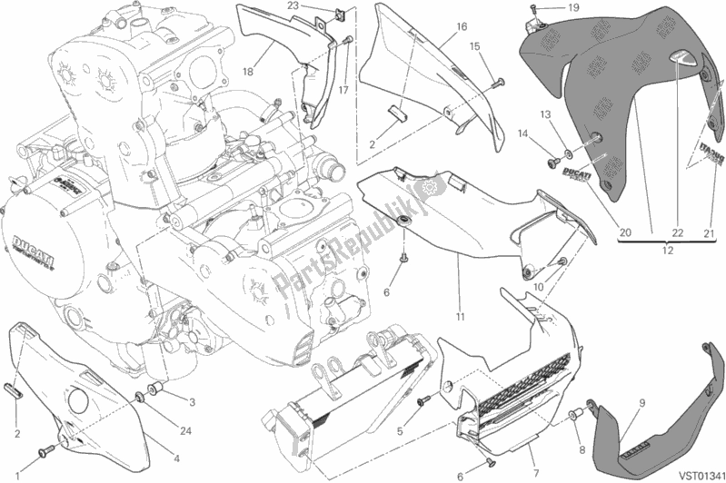 Todas las partes para Medio Carenado de Ducati Monster 1200 S 2016